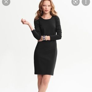 Banana Republic V Back Black Dress